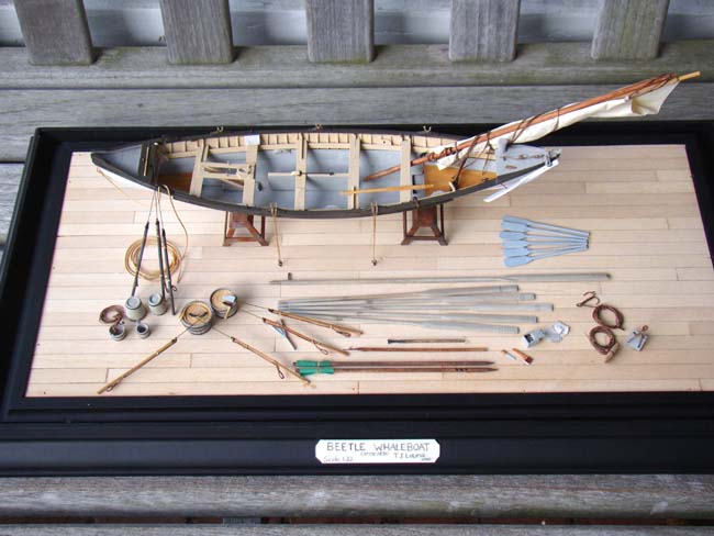 An exceptionally well made scratch built model of a circa 1870 "BEETLE WHALEBOAT" — image 7